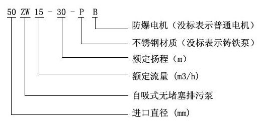 ZW型自吸式無(wú)堵塞排污泵